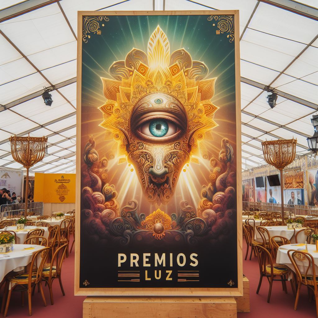 Representación del próximo evento de los premios Luz en la feria de abril de Sevilla. Imagen generada por IA para noticiaria.com