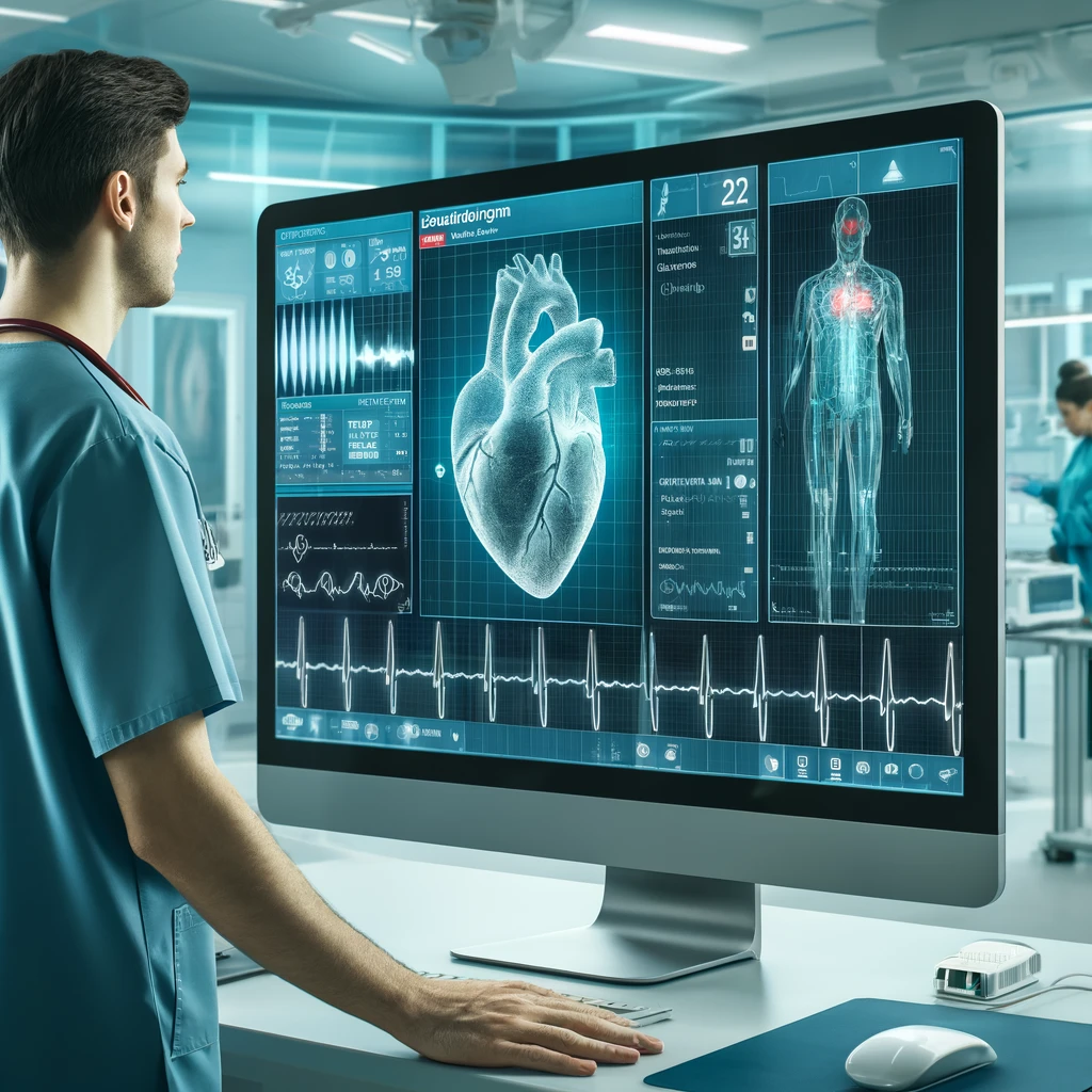 Utilizando la IA para un diagnóstico médico. Imagen generada por IA.